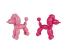 Sculptuur Poodle roze/fuchsia a2 polystone 9x4,5x9cm