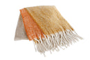 Plaid Cosy crème/oranje/oker stof 120x150x2cm