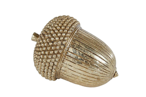 Sculptuur Acorn goud polystone 5,7x5,7x8cm