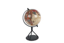 Wereldbol "World" S beige/zwart mango 12,5x15x27cm