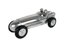Sculptuur Race Car zilver polystone 25,8x9,4x9cm
