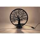 Tafellamp Levensboom Rond 34x13x37 cm Zwart/Metaal