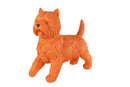 Sculptuur Cairn Terrier oranje polystone 38x15,5x35cm