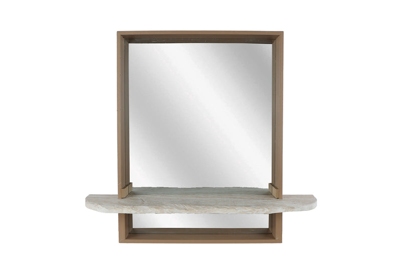 Spiegel Beth taupe hout 45x15x50cm