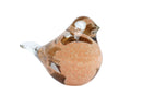 Sculptuur Bird beige glas 15x7,5x9cm