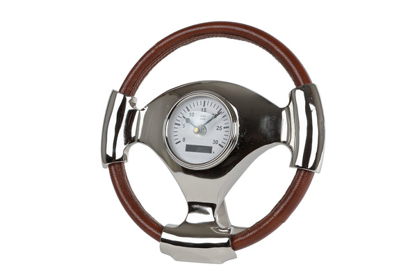 Klok Racing Wheel aluminium/leather-look 27x27x9cm