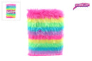 Glamour fluffy notitieboek A5 80blz multi color 16x3x22cm