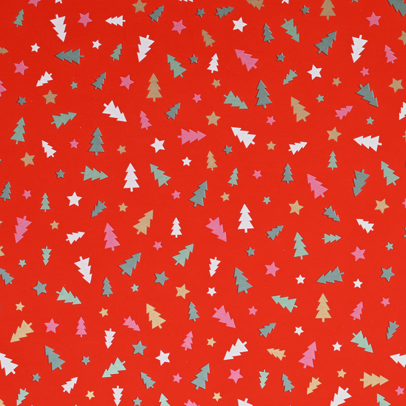 Apparaatrol Kerst Bomen Mix rood 150mx30