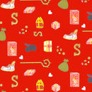 Apparaatrol Sint Rood stipjes 200mx30cm