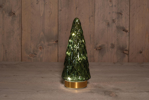 LED Lamp Boom Helder Glas Groen 11x25cm incl. timer