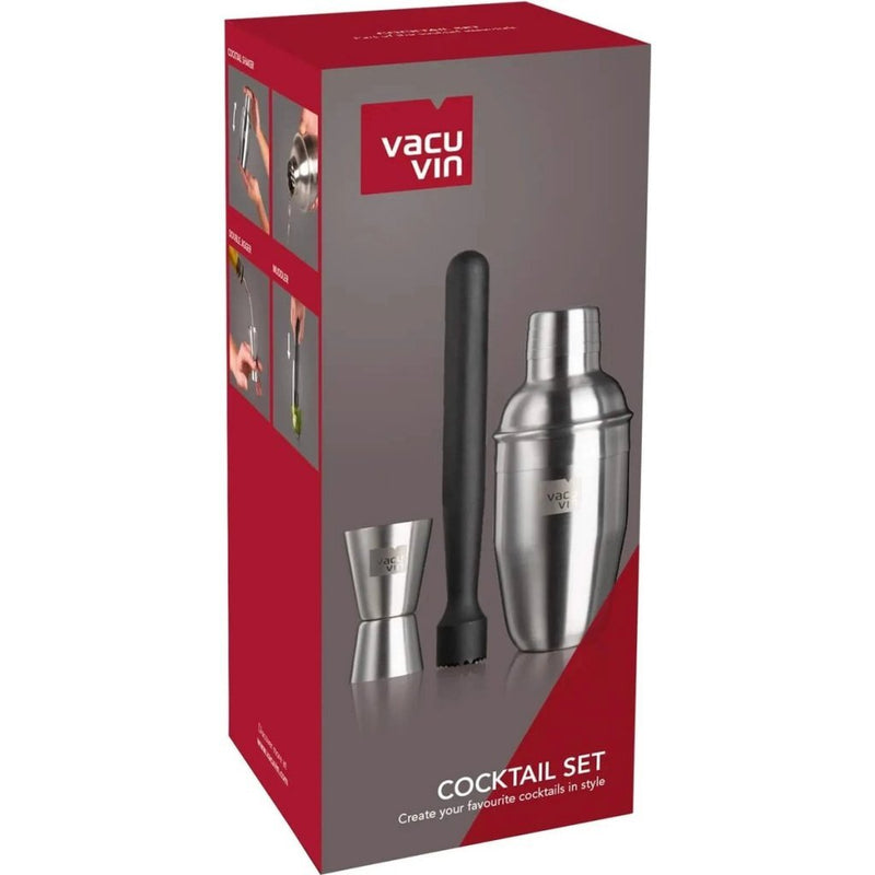 Vacuvin Cocktailset 3-delig RVS