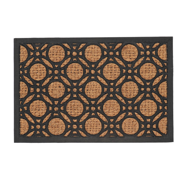 Esschert Design Deurmat Kokos en Rubber Cirkels 40x60cm