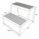ProPlus Opstapje 2 Treden voor Caravan/Camper Chroom/Zwart