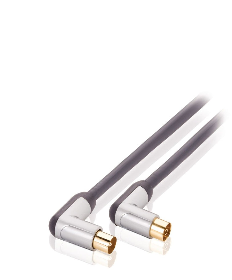 Profigold Prov8803 Coaxkabel Male Gehoekt - Female Gehoekt 3,00 M Zwart
