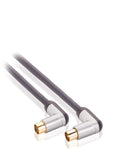 Profigold Prov8803 Coaxkabel Male Gehoekt - Female Gehoekt 3,00 M Zwart