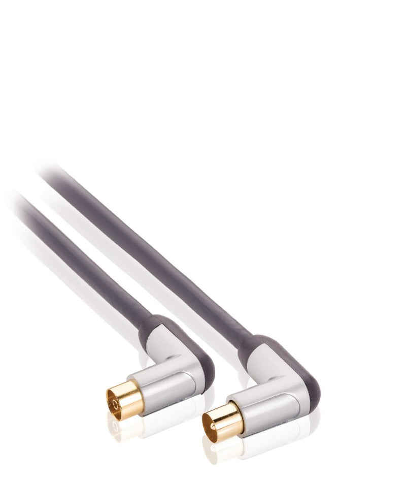 Profigold Prov8803 Coaxkabel Male Gehoekt - Female Gehoekt 3,00 M Zwart