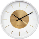 Nextime Wandklok Retro II 25cm Wit/Goud