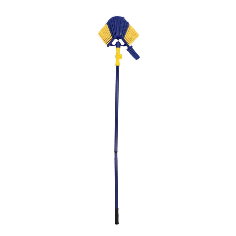 Shine Verlengbare Borstel voor Dakgoot en Hoeken 360 cm Blauw/Geel