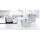 BK Precision Pannenset 4-delig RVS/Glas/Zilver