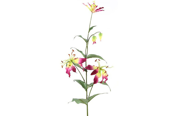 ountryfield Kunstbloem Gloriosa aubergine82cm