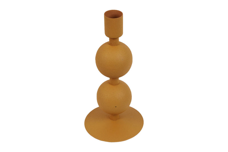 Countryfield Kandelaar 2x bol Rana M 9x9x18cm - oranje