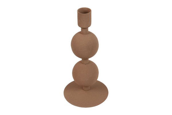 Countryfield Kandelaar 2x bol Rana M 9x9x18cm - roze