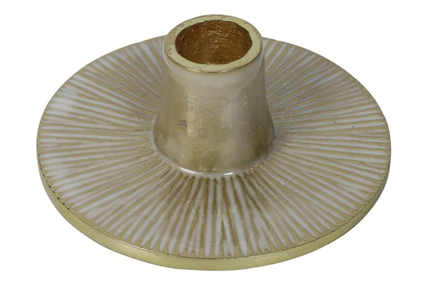 Countyfield Kandelaar ro Aliza M wit/goud 11x11x4cm