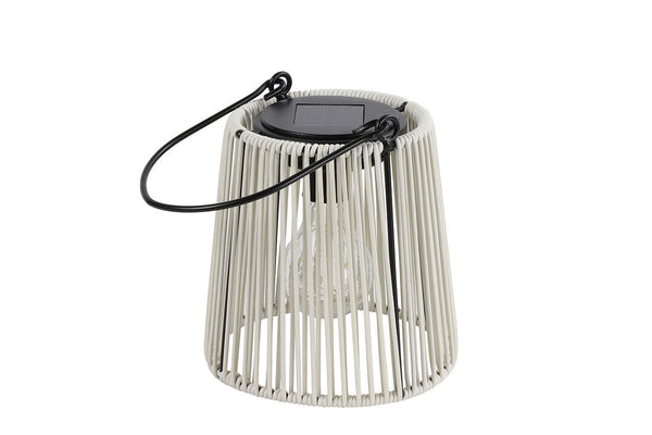 Countryfield Lantaarn LED solar Luana S wit 15x18,5x17,5cm