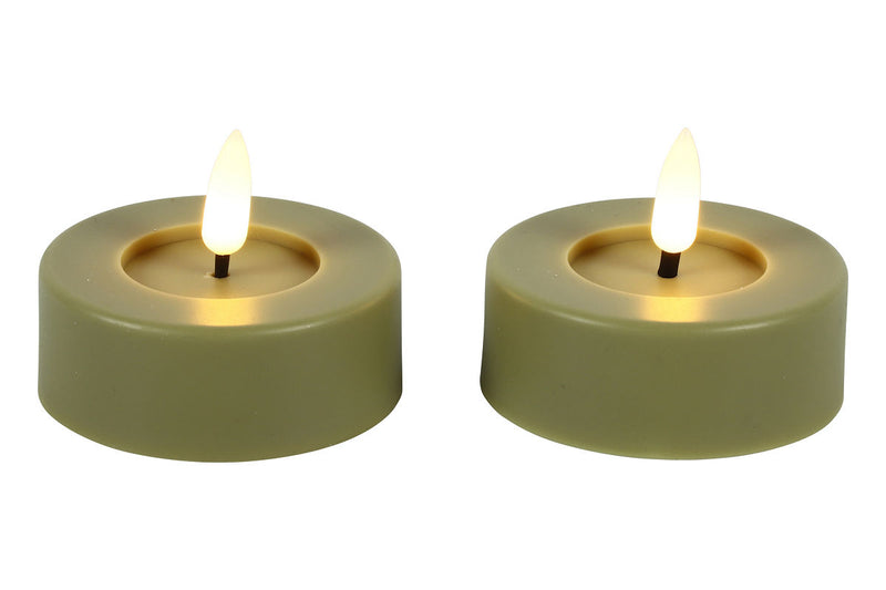 Countryfield LED Theelicht Maxi rustiek 6,7cm 2 stuks - goud