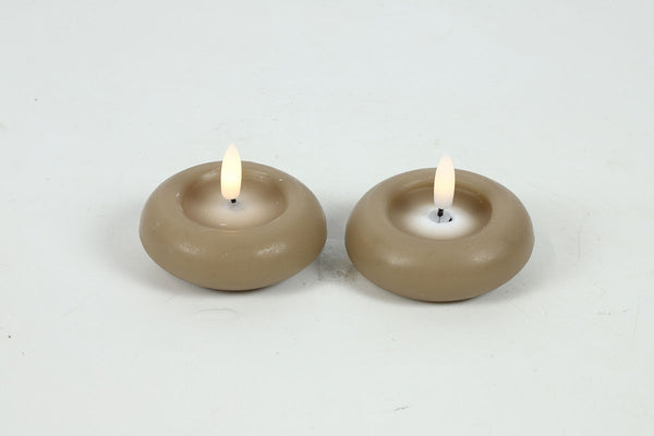 Countryfield LED Drijfkaars 7,5cm 2 stuks - beige