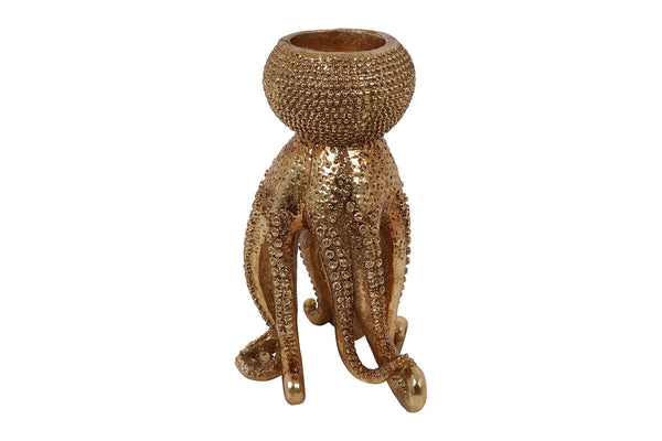 Countryfield Theelichthouder Inktvis S goud 17cm