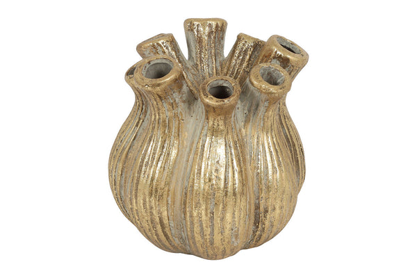 Countryfield Vaas Fabio Tulipa goud 13x13x13cm