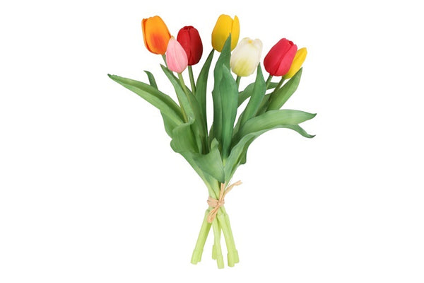 Countryfield Kunstbloem Tulipa boeket mix kleuren (7 stuks)