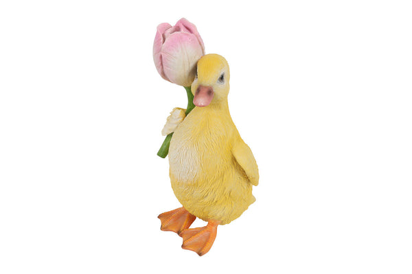 Countryfield Eend m/tulipa veelkleurig 10x9,5x19,5cm