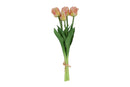 Countryfield Kunstbloem Tulipa boeket 47cm zalm/geel