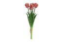Countryfield Kunstbloem Tulipa boeket 47cm zalm/creme