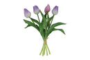 Countryfield Kunstbloem Tulipa boeket 28cm paars/wit