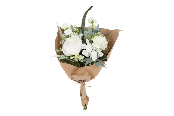 Countryfield KunstBoeket Monique wit  42x20x20cm