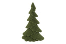 Countryfield Kerstboom ovaal gevlokt Mea S groen  10x10x16cm