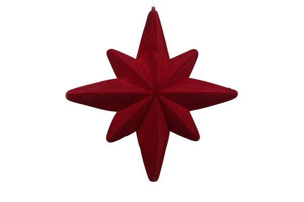 Countryfield Ster Flocked Mea M rood  6x40x40cm