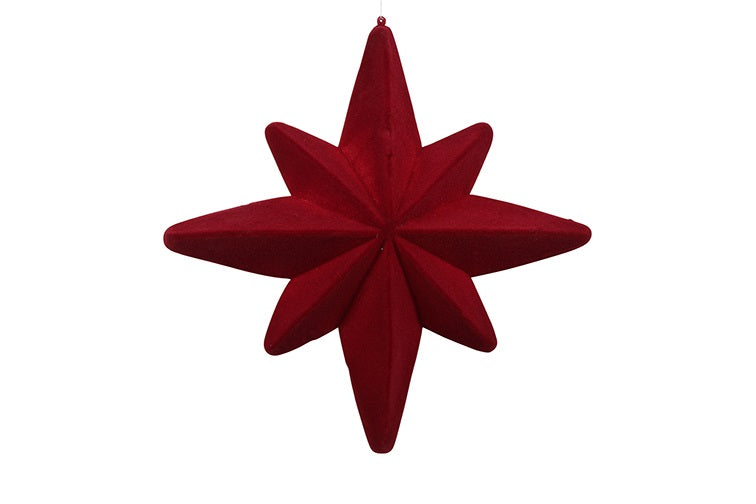 Countryfield Ster Flocked Mea M rood  6x40x40cm