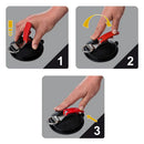 ProPlus Zuignapbevestiging met Ring + 2 S-Haken Zwart/Rood