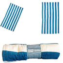 Strandlaken Streep 90x160 cm Blauw/Wit/Katoen