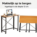 Ceruzo Wandtafel -  80x40x75 cm - Inklapbaar Tafelblad - Zwart