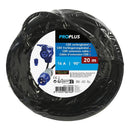 ProPlus CEE Verlengkabel 20 m met Haakse Contrastekker + Schuko Stopcontact 3x2,5 mm&sup2; Zwart/Bl