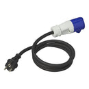 ProPlus Verloopkabel Schuko Stekker-CEE 150 cm 3x2,5 mm&sup2; Zwart