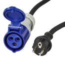 ProPlus Verloopkabel Schuko Stekker-CEE 150 cm 3x2,5 mm&sup2; Zwart