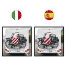 ProPlus Markeringsbord Flexibel 50x50 cm voor Itali&euml;/Spanje/Portugal Rood/Wit