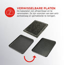 Bourgini Gourmet Raclette Stone Grill Plus Zwart/RVS