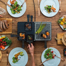 Bourgini Gourmet Raclette Stone Grill Plus Zwart/RVS